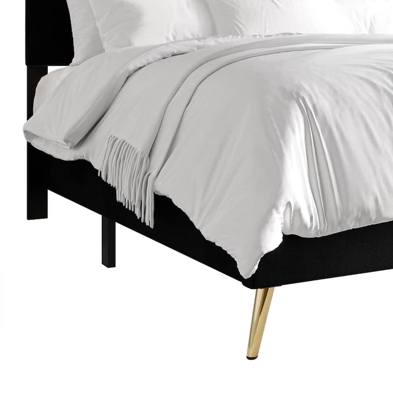 CraftPorch Luxurious Velvet Upholstered Bed