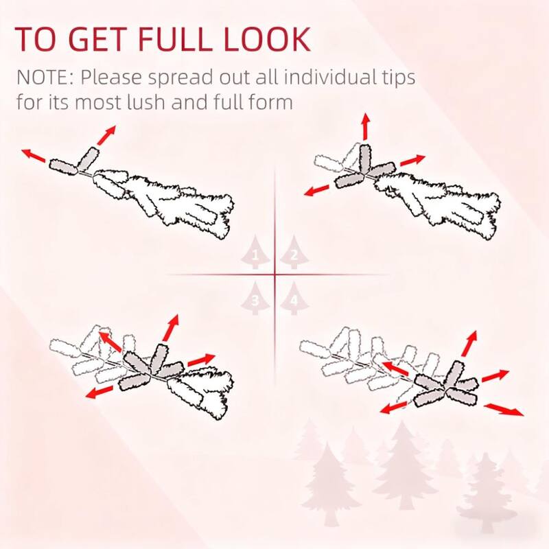 Slim Artificial Christmas Tree - Realistic Branches, Xmas Decor - White