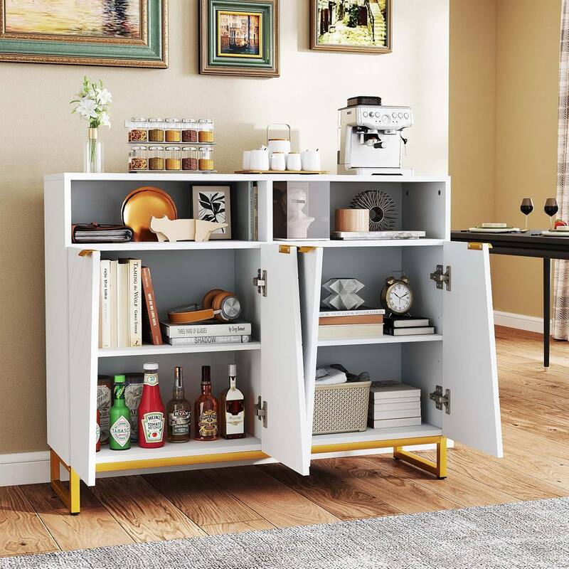 40" Buffet Cabinet Large Kitchen Sideboard w/ Adjustable Shelves