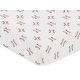 preview thumbnail 3 of 4, Sweet Jojo Designs Red and White Baseball Patch Sports Collection Fitted Crib Sheet