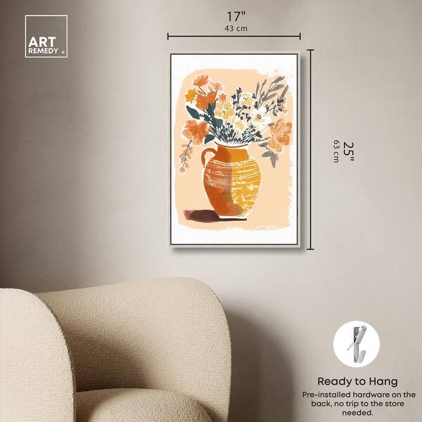 dimension image slide 14 of 24, Mid Autumn Flowers Canvas Boho Colorful Wall Art by Art Remedy