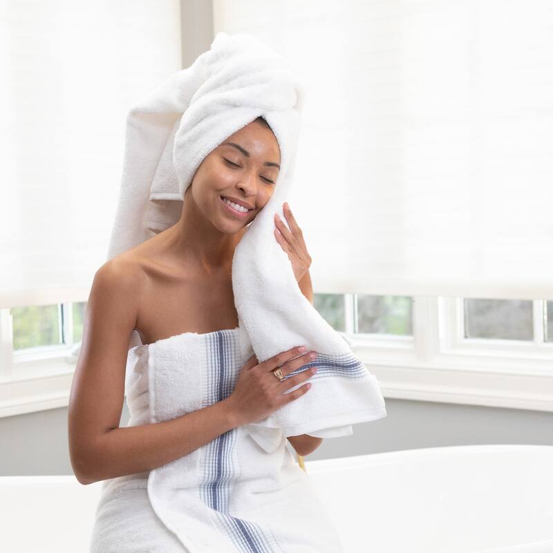 Aston & Arden Turkish Striped 2-Piece Bath Towels - 60x30