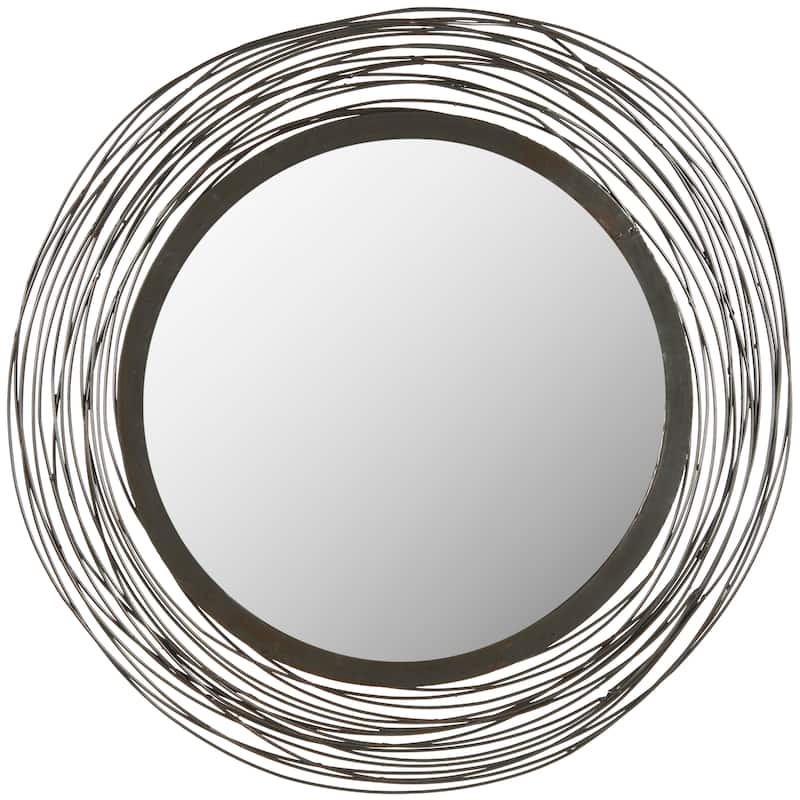 SAFAVIEH Kikue Industrial 21-inch Round Decorative Mirror - 21" x 0.8" x 21" - 21Wx1Dx21H