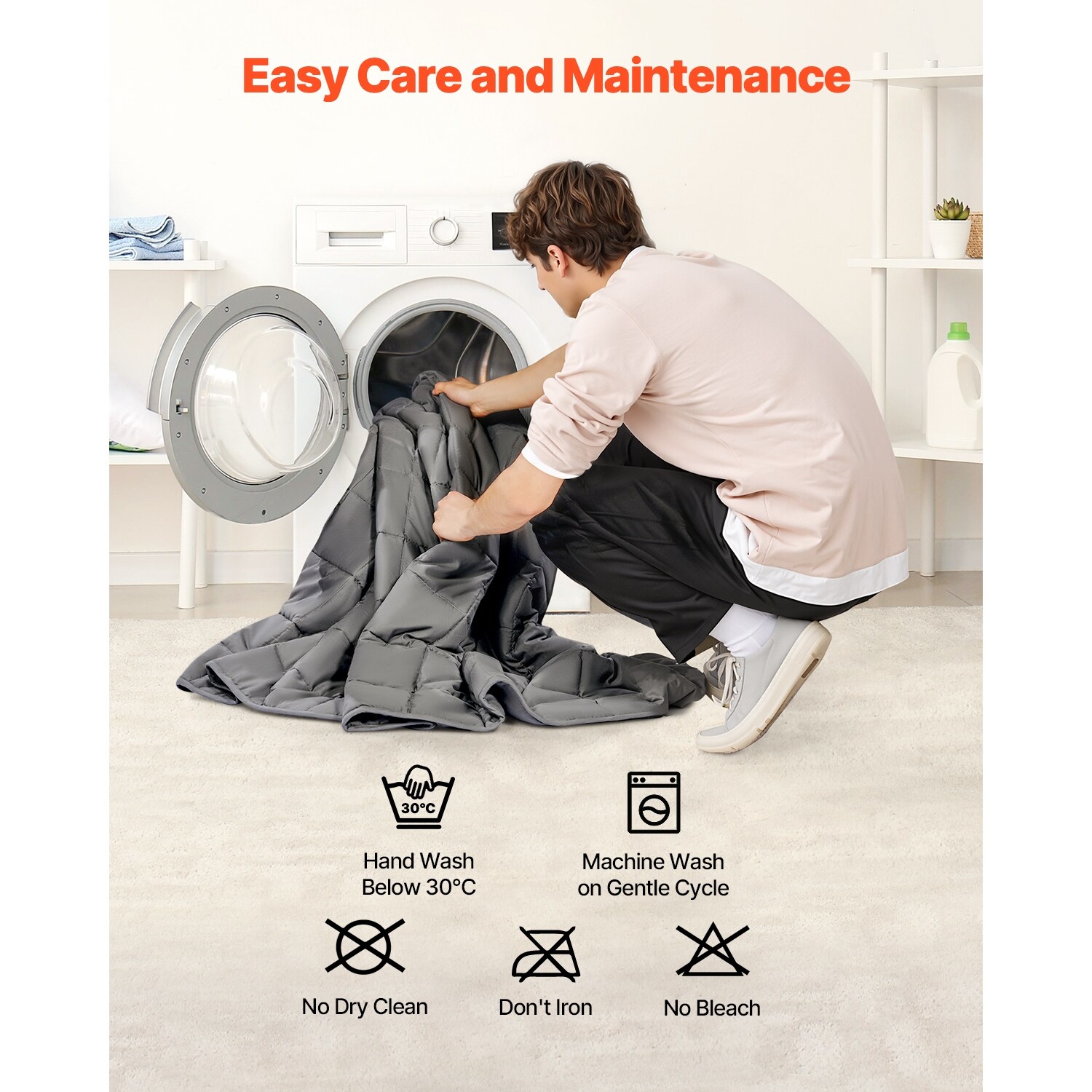 UIMOSO Weighted Blanket, Cooling Breathable Heavy Blanket with Glass Beads, All-Season Use, Anxiety Stress Relief