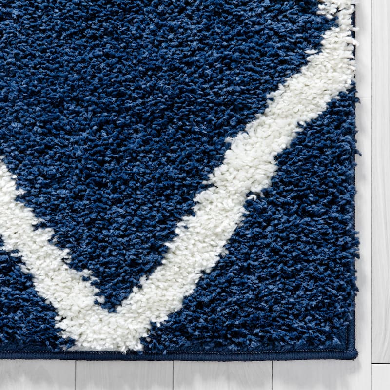 Well Woven Madison Shag Cole Modern Tribal Shag Area Rug