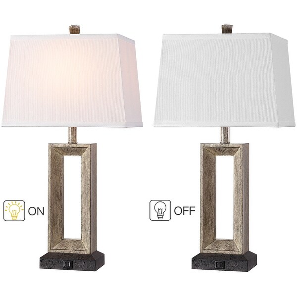 Bronze table lamp with usb port on sale