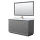 Option Dark Gray, Bronze Trim, Carrara Marble Top