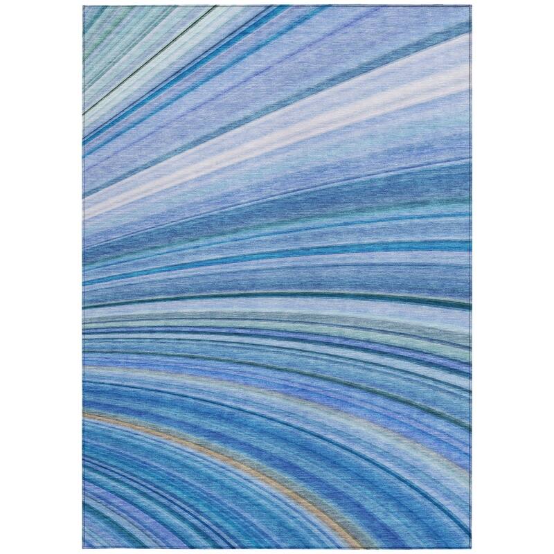 HomeRoots Abstract Transitional Rectangle Outdoor Rug