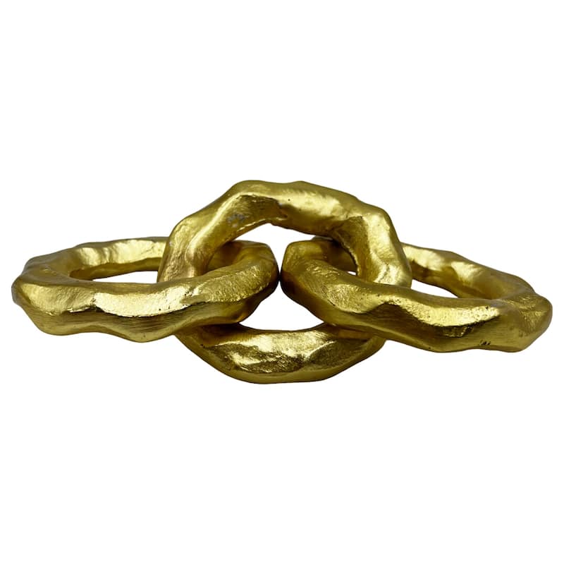 7 Inch Wide Decorative Handmade Aluminum Modern Chain Sculpture