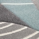 preview thumbnail 3 of 8, Kids Rug for Nursery Mountains Starry-Sky in Light Blue Cream Pastel