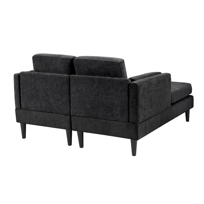 Roomfitters 54 Inch Modern Chaise Lounge Sofa Bed with Dual-Layer Armrests and Deep Seating