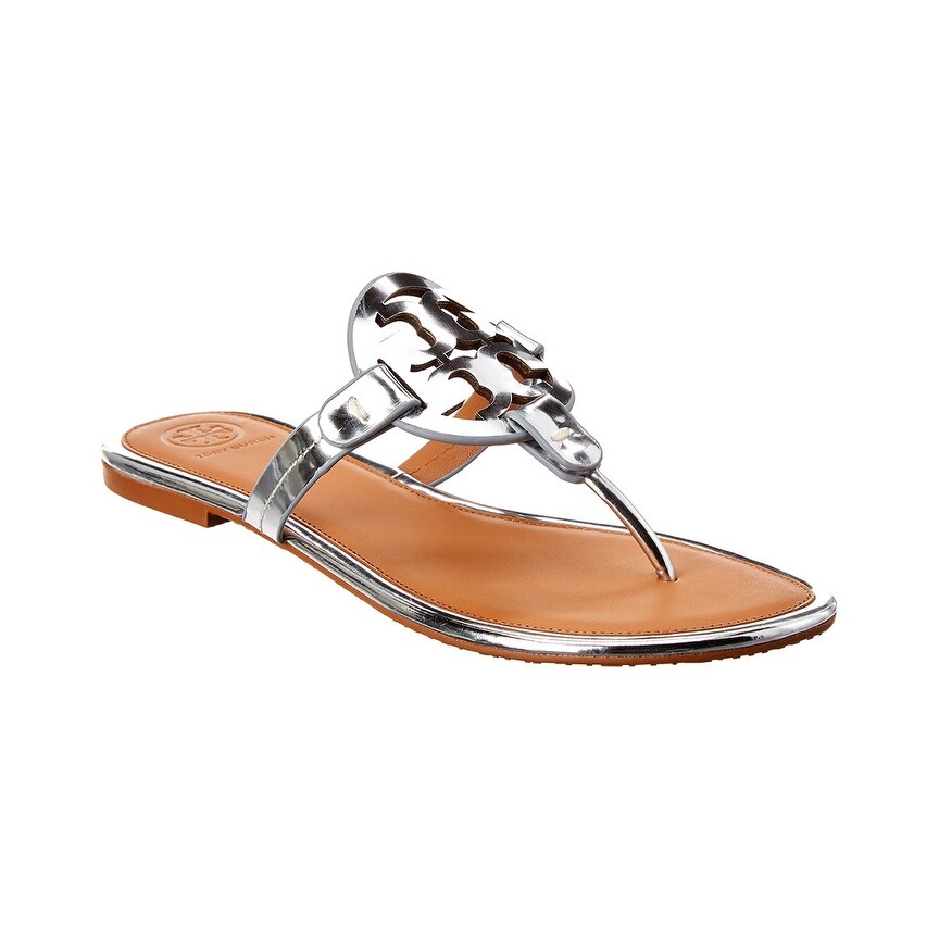 tory burch miller sandal metallic leather