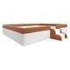 preview thumbnail 10 of 11, Full Size Upholstered Bed Grounded Bed Slats Platform Bed with Safety Fence and Stairs, Rectangle Framework Easy Assembly