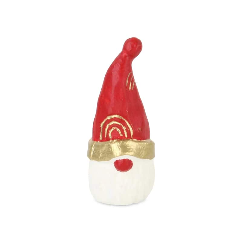 Santa Gnome Cast Iron Christmas Decoration - Large - 5.75"