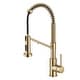 preview thumbnail 34 of 158, Kraus Bolden 2-Function 1-Handle Commercial Pulldown Kitchen Faucet KFF-1610 - 19 1/4" Height (Filter Faucet) - BB - Brushed Brass