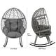 preview thumbnail 9 of 35, Moasis Cushioned Egg Chair with Rocker, PE Wicker