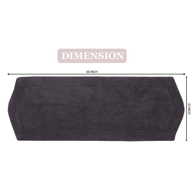 Home Weavers Waterford Collection Absorbent Cotton Machine Washable and Dry Runner Rug