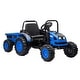 preview thumbnail 25 of 28, 12V Kids Ride-On Tractor for Kids 4-8 with Trailer Battery Power Wheels Tractor with Remote Blue