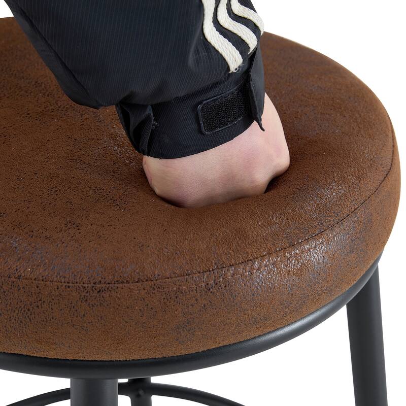 Roomfitters Ergonomic Bar Chairs with Breathable Cushions, High Legs 35.5'' Height, 2-Piece Set for Kitchen or Bar