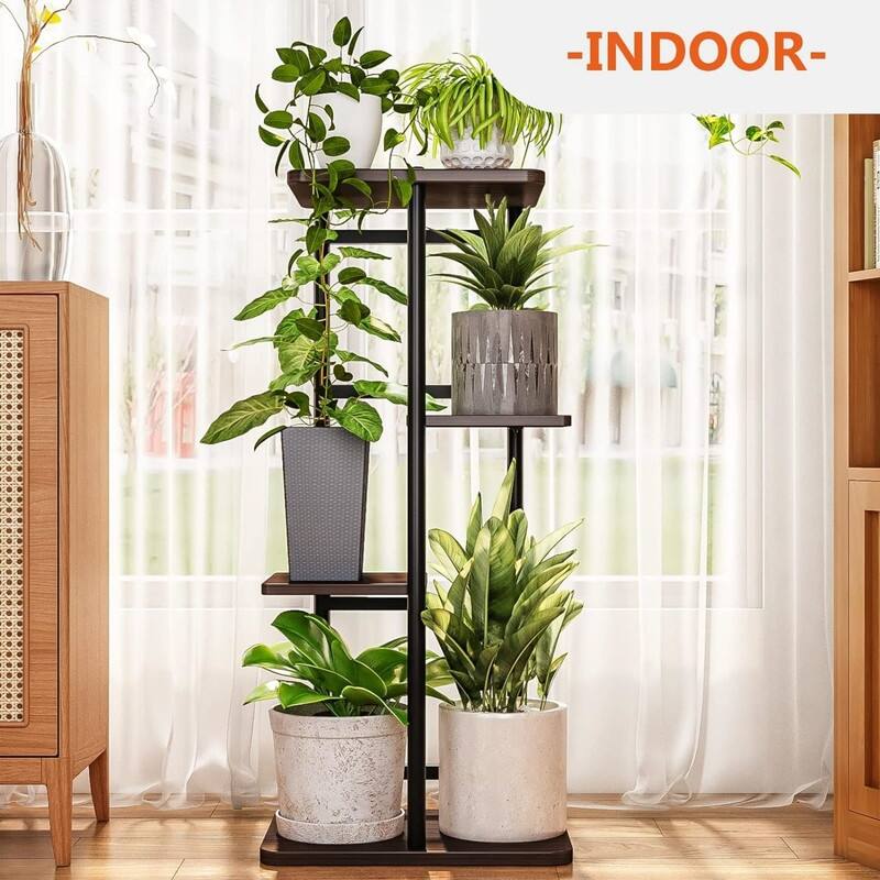 Small Metal Plant Shelf Black Plant Holder 4 Tier Bed Bath & Beyond 39203047