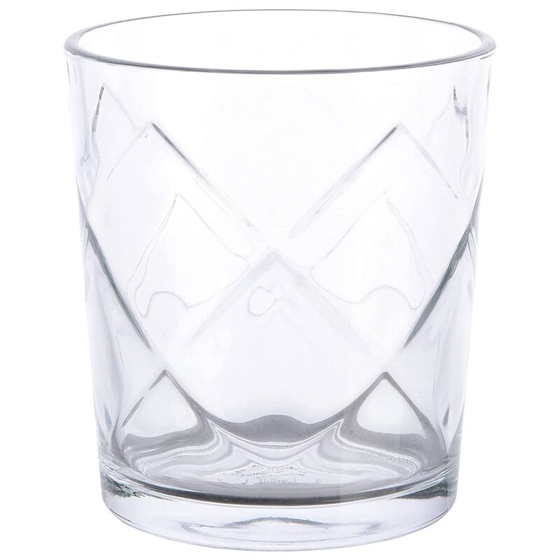 16 Piece Diamond Clear Glassware Drinkware Set