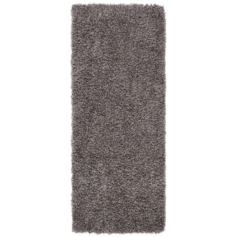SAFAVIEH Handmade Rubi Shag Mevlide Solid Polyester Rug