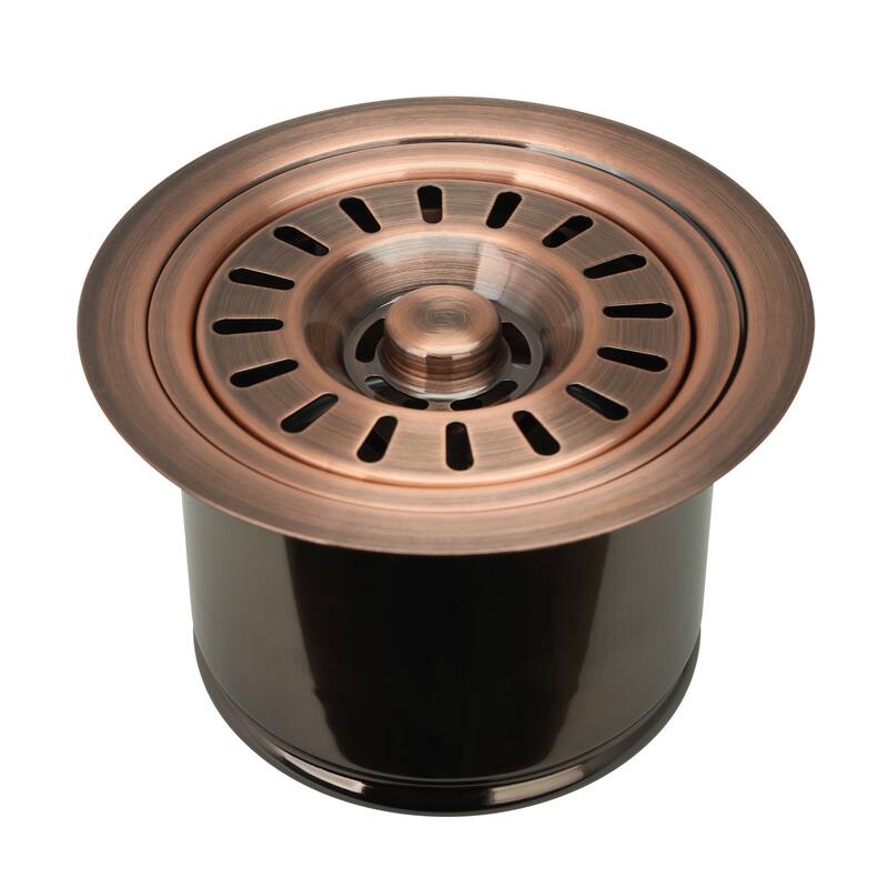 Copper Kitchen Sink Garbage Disposal Flange Stopper (2.85" Height) - Antique Copper