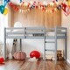 preview thumbnail 2 of 45, Wooden Low Height Twin Size Loft Bed with Ladder,Strengthened Slats