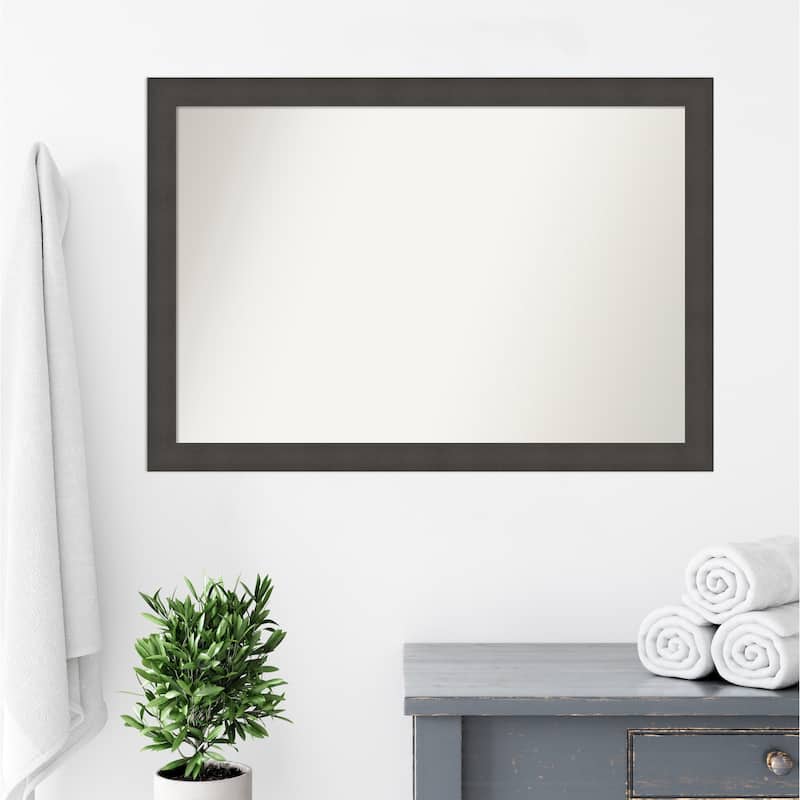 Blaine Narrow Non-Beveled Framed Bathroom Vanity Wall Mirror