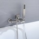 preview thumbnail 1 of 2, Waterfall Wall-mount Bath Tub Filler Faucet with Handheld Shower Brushed Nickel - 8' x 10'