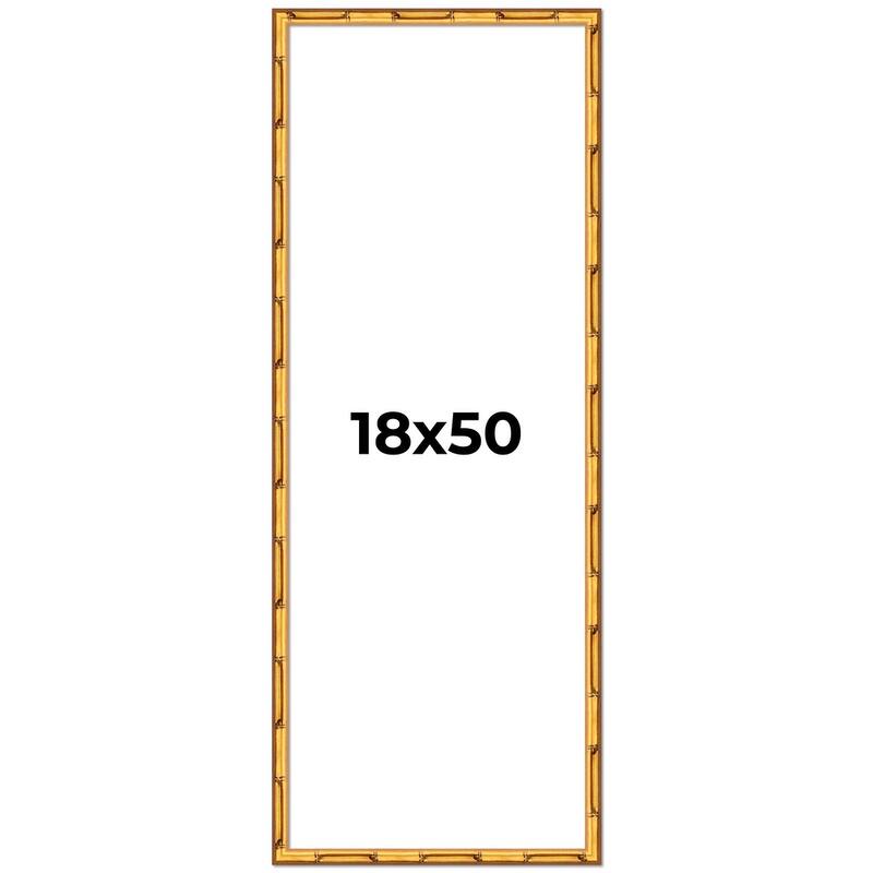 18x50 Frame Gold Bamboo Picture Frame - Complete Modern Photo Frame