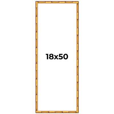 18x50 Frame Gold Bamboo Picture Frame - Complete Modern Photo Frame