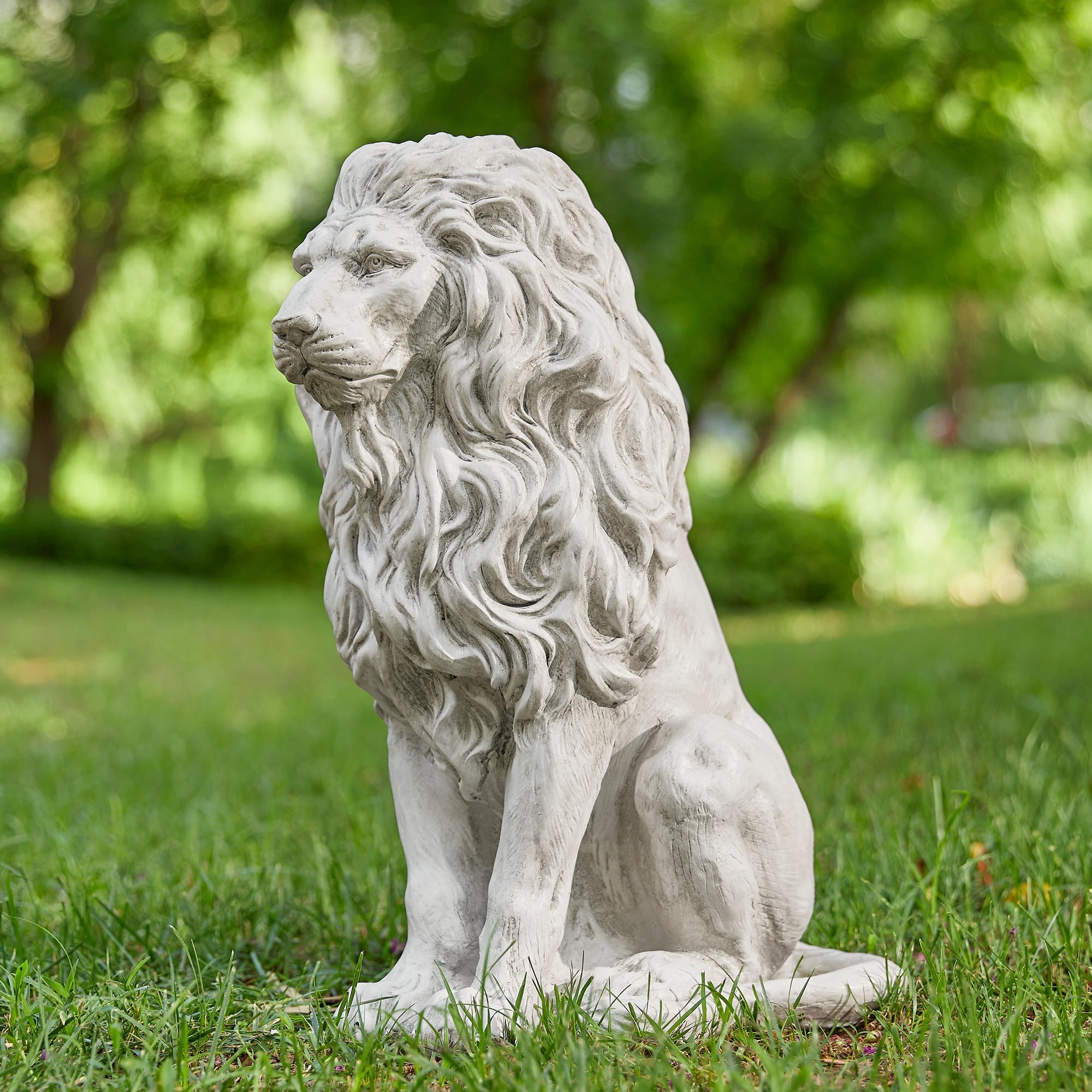 Option 1-Piece White Sitting Lion