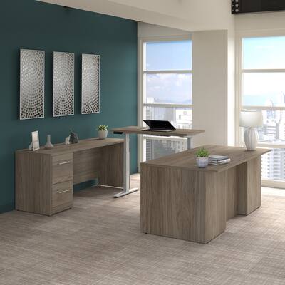 Office 500 Height Adjustable U Shaped Desk by Bush Business Furniture