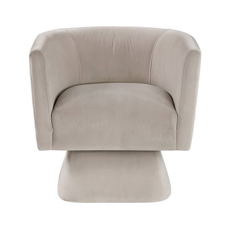 Gale 29" Velvet Swivel Chair - Diamond Stitched Chair Back