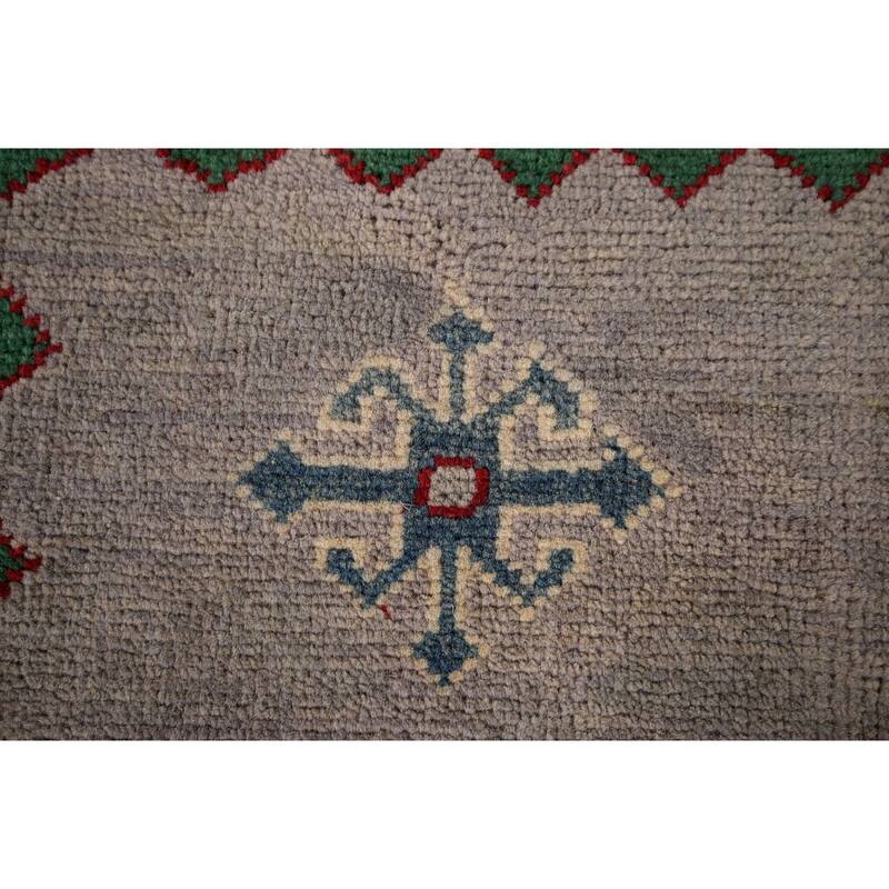 Kazak Oriental Accent Rug Handmade Wool Carpet - 4'3" x 5'8"
