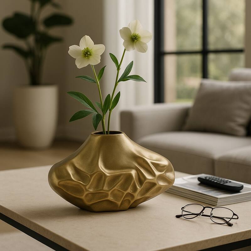 Metal Cartwright Hammered Textured Vase