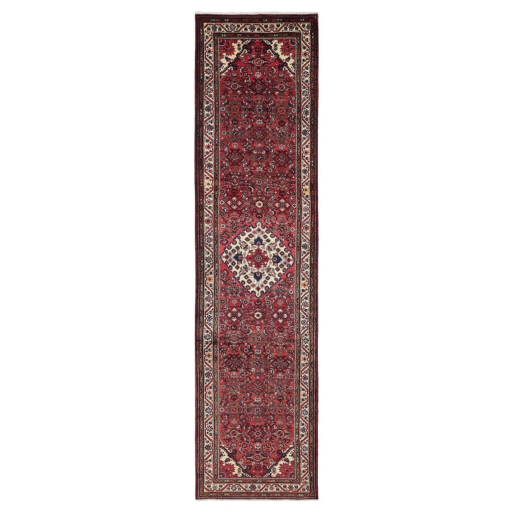 ECARPETGALLERY Hand-knotted Andelz Red Wool Rug - 3'3 x 13'0