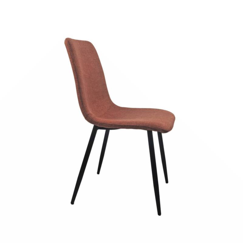 MDF Wood Colour Dining Table and Modern Dining Chairs Set of 4, Dining Room Table and Linen Chairs
