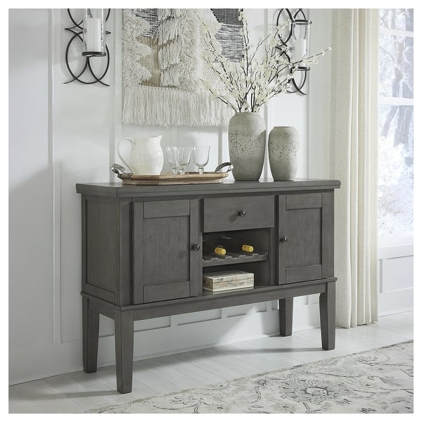 slide 2 of 19, Hallanden Antique Gray Dining Room Server - 56"W x 18"D x 39"H 56"W x 18"D x 39"H - Grey