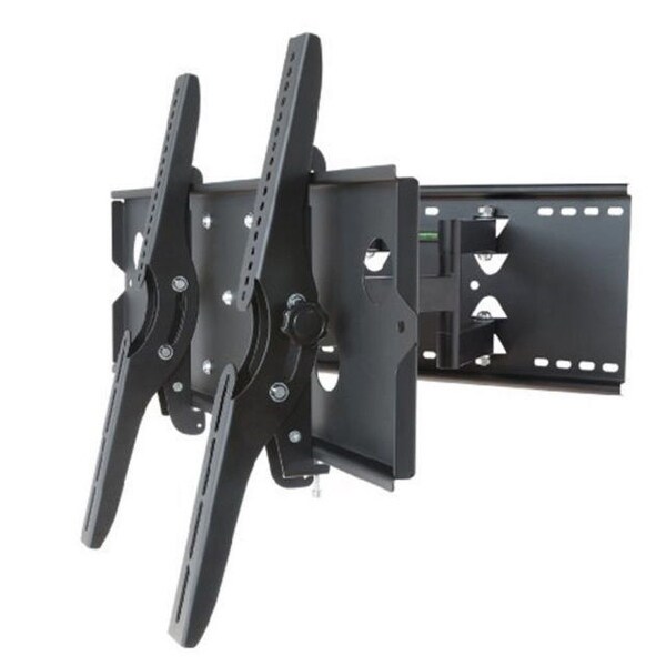2xhome -TV Wall Mount Bracket Dual Double Arm Secure Low Profile Cantilever LED LCD Plasma 3D Flat Screen Monitor Long Swing
