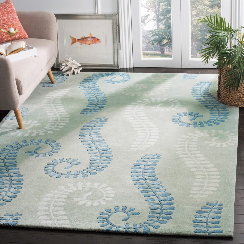 SAFAVIEH Handmade Capri Mist Modern Wool Rug