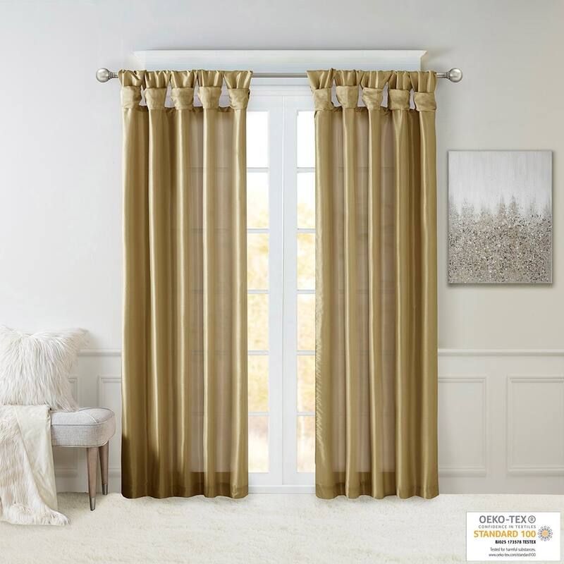 Tab Lined Window Curtain Panel 50x84"