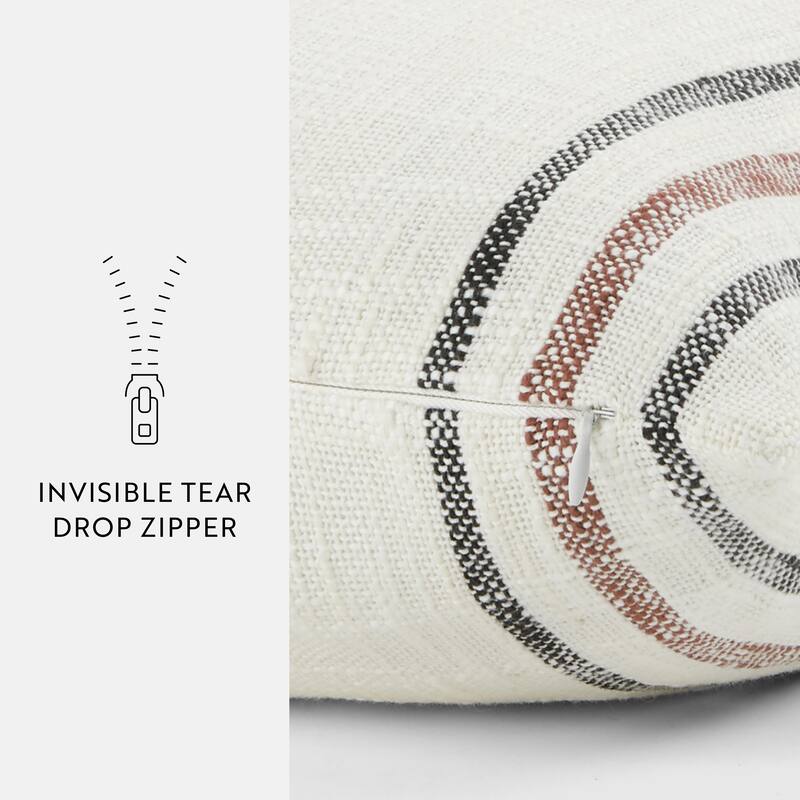 Yarn-Dyed Cotton Decor Throw Pillow in Framed Stripe