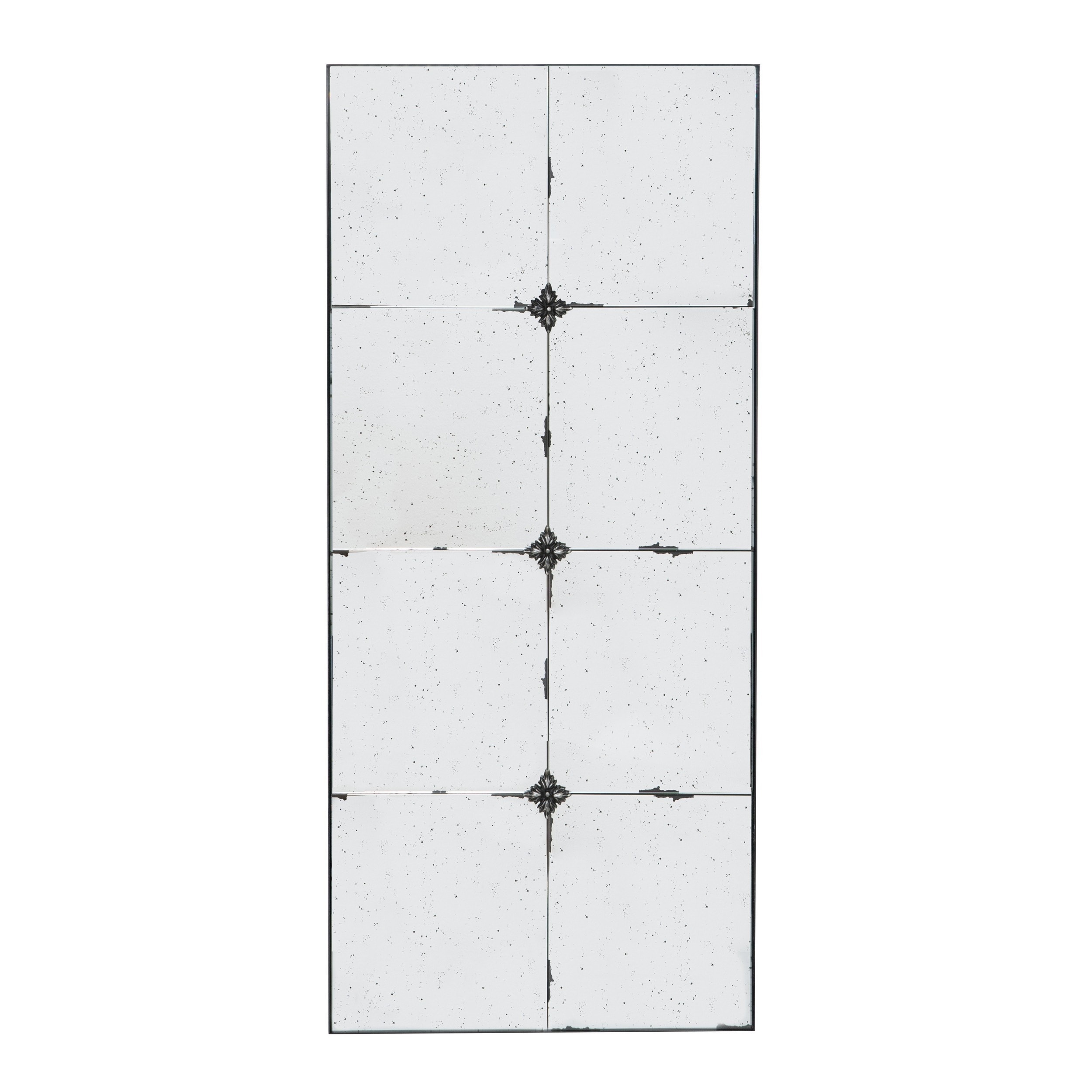 Elk 47 Inch Wall Mirror, Antique Black Rectangular Metal Frame, Baroque