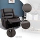 preview thumbnail 18 of 20, HOMCOM Vibrating Massage PU Leather Recliner Chair, Footrest with Remote Control and 8 Massaging Points