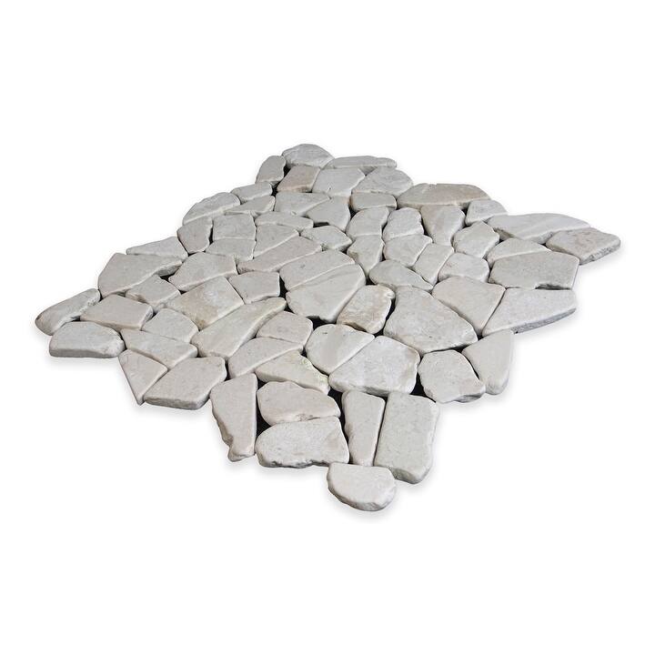 Fit Mosaic 11 in. x 11 in. Marble Mesh-Mounted Mosaic Wall and Floor Tile