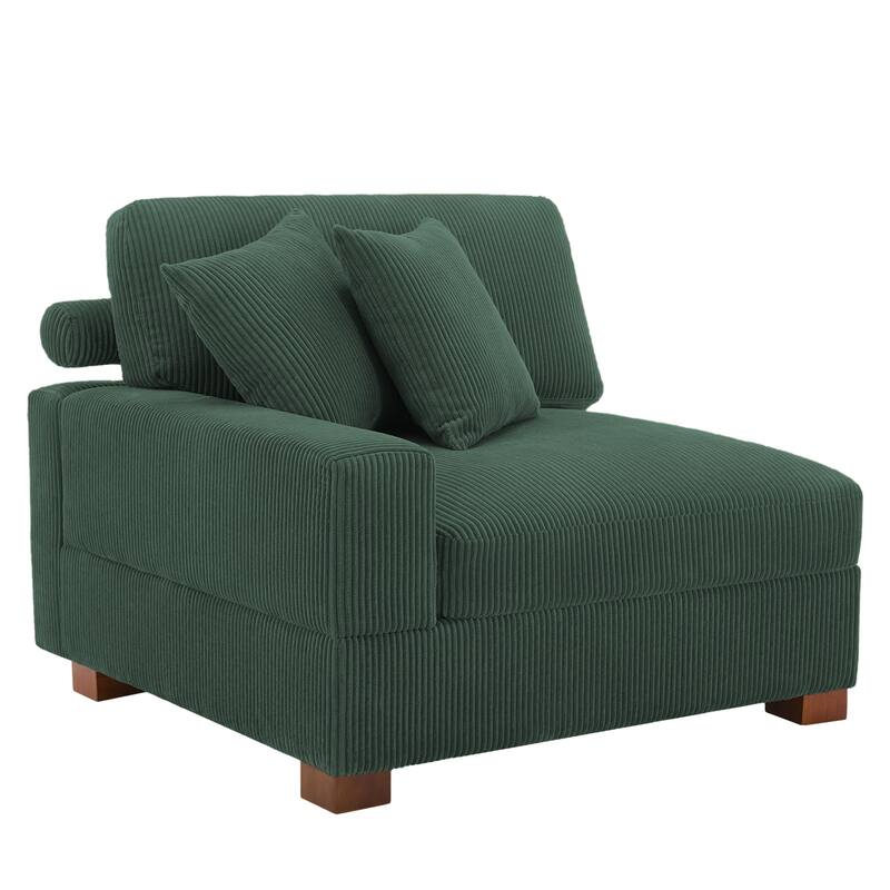 Modern Modular Sectional Sofa Corduroy Chaise Lounges