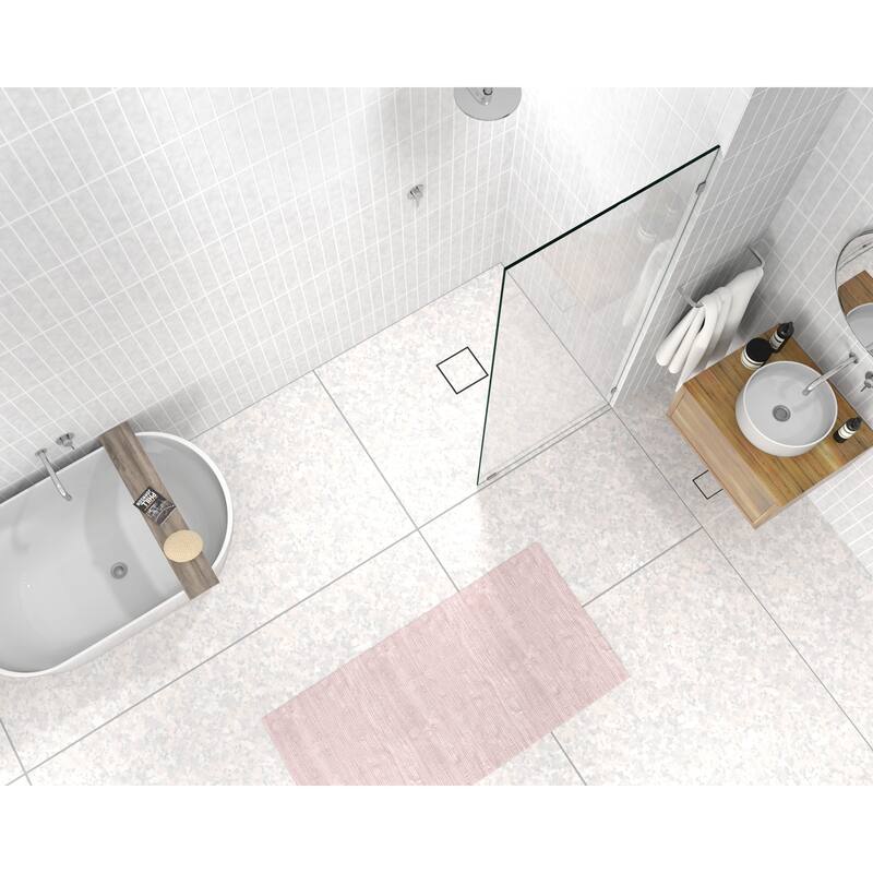 Glass Warehouse 78" x 30" Frameless Shower Door - Single Fixed Panel