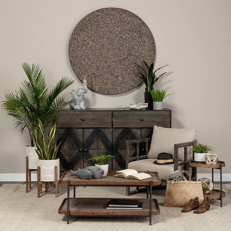 Bellatrix I (Small) 5L x 5W Natural Decorative Wooden Sphere